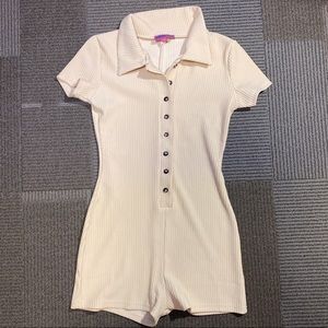 Beige short romper